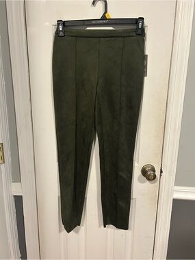 NWT Vince Camuto Olive Green Faux Suede Pants